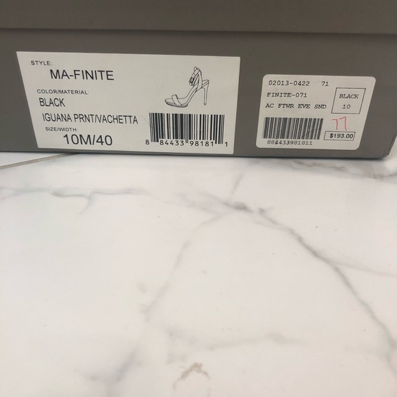 BCBG Metallic Blue and Black Leather Heels - Picture 4 of 4